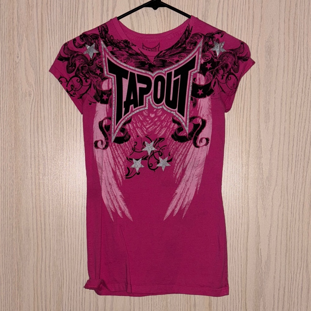 Y2K Hot Pink Tapout Shirt